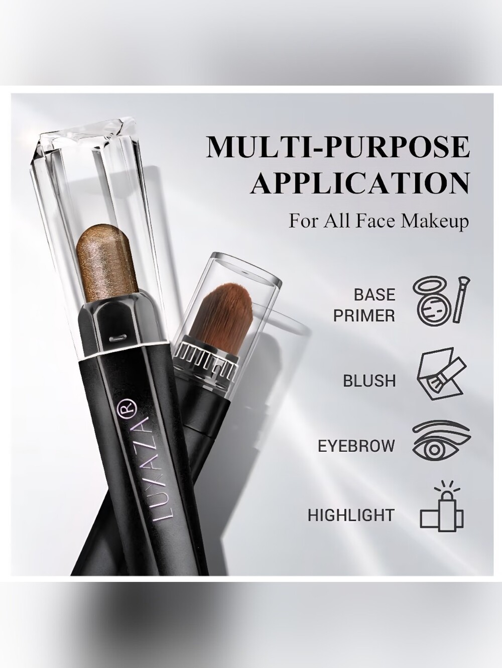 6pc. Metallic & Matte Cream Eyeshadow Sticks- Rose Gold & Brown- Built In Brush - Picture 7 of 10